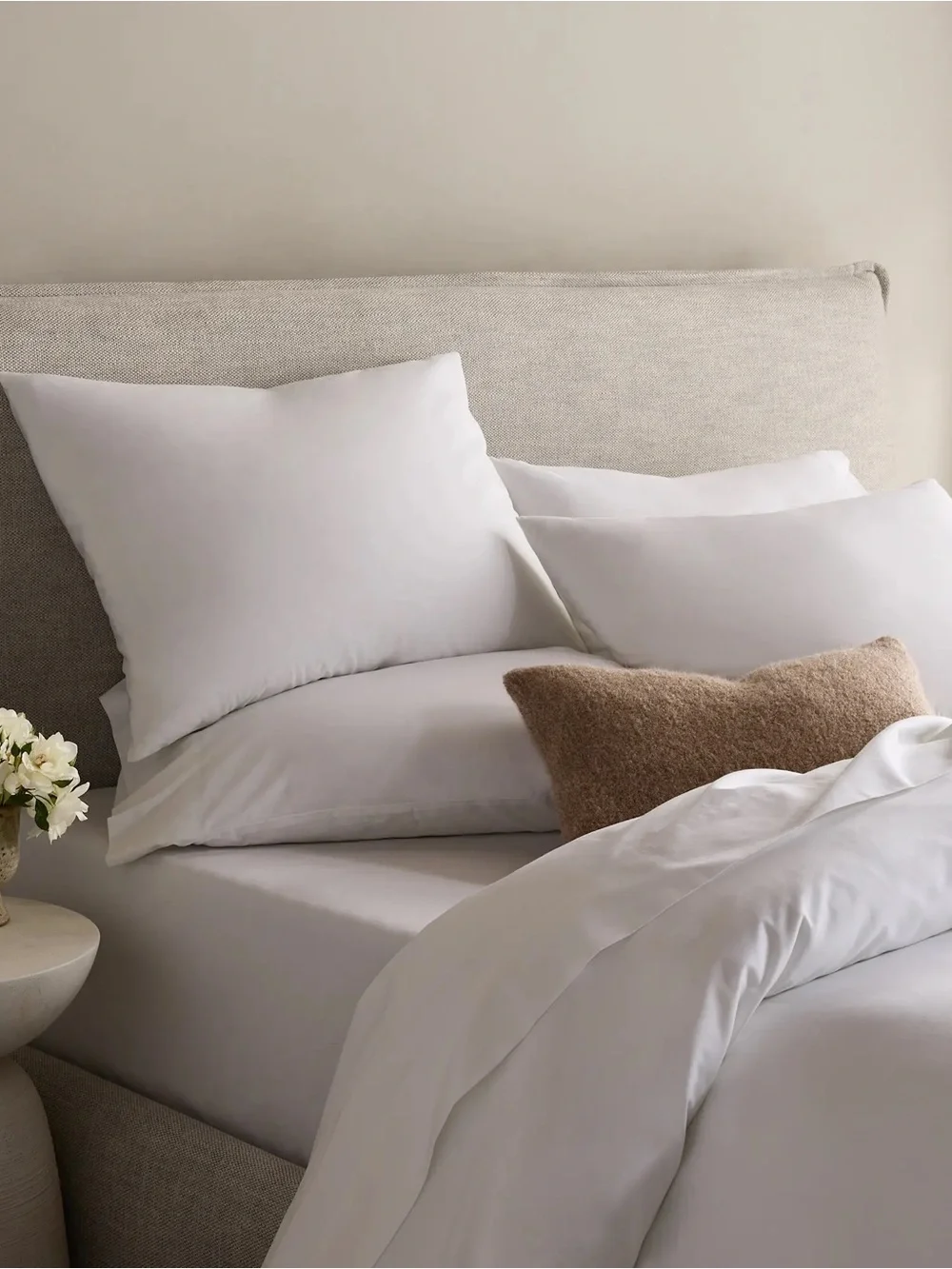 Quince Organic Crisp Percale Duvet Cover Full Queen White NWT Cover Only